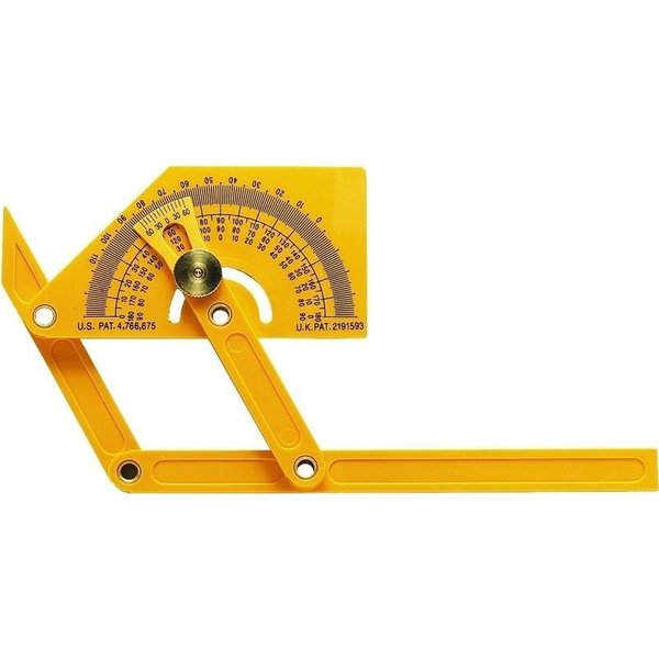 General Tools Angle Protractor with Locknut, 0 to 165 deg, Plastic 29